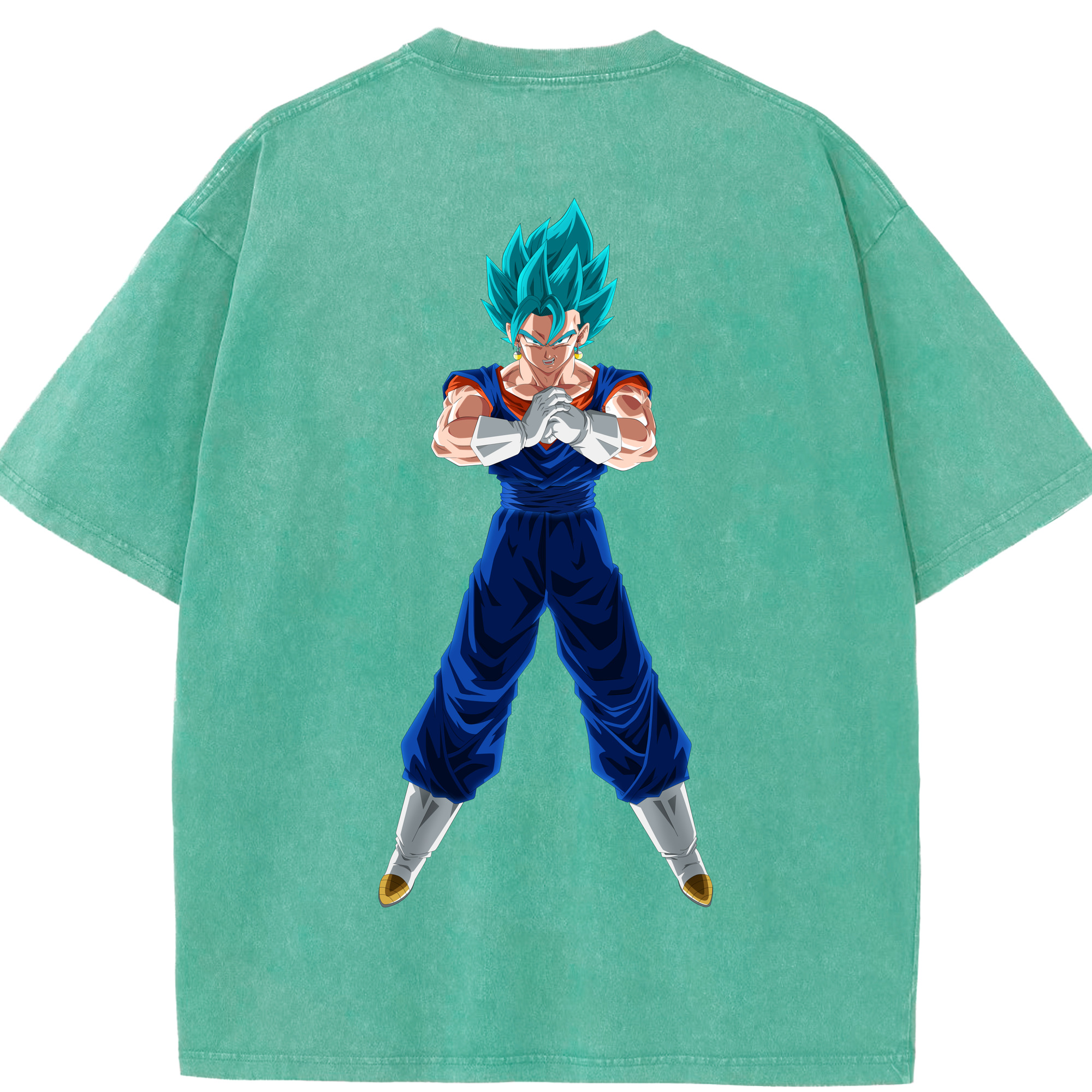 （画像用） ドラゴンボール ベジット DRAGON BALL Vegetto 綿100% ヴィンテージ風 半袖Tシャツ（背面プリント）